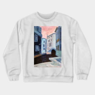 Venice Abstract, acrylics on board Crewneck Sweatshirt
